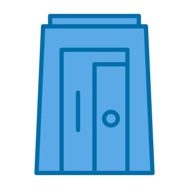 Kapı kapısı simgesi doldurulmuş dış hat biçiminde