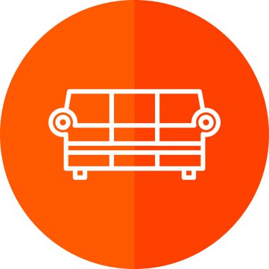 Kanepe. Web simgesi basit illüstrasyon