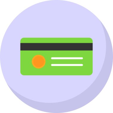 Kredi kartı simgesi, vektör illüstrasyonu 