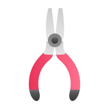 İğne burun pensesi ikon vektör illüstrasyonu