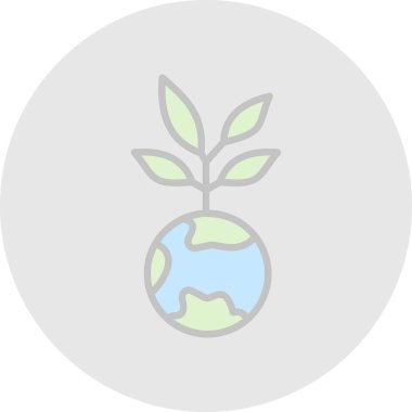 dünya simgesi, vektör illüstrasyonu