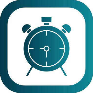 Alarm saati simgesi, vektör illüstrasyonu 