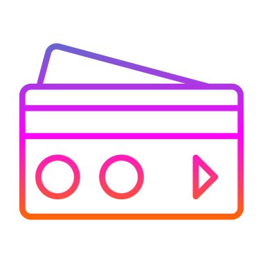 Banka Kart simgesi vektör illüstrasyonu 