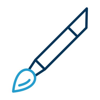 Boya fırçası simgesinin vektör illüstrasyonu