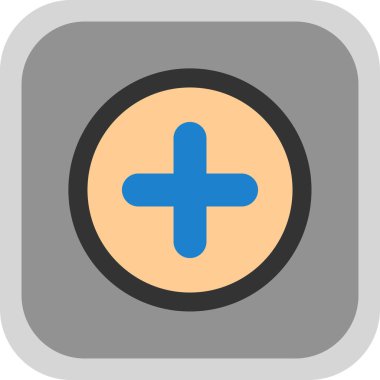 Artı işaret simgesi, vektör illüstrasyonu