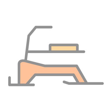 inşaat vinç hattı ve biçim ikonu vektör tasarımı