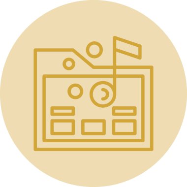 Müzik klasörü. Web simgesi basit illüstrasyon