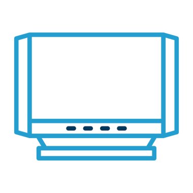 televizyon web simgesi vektör illüstrasyonu