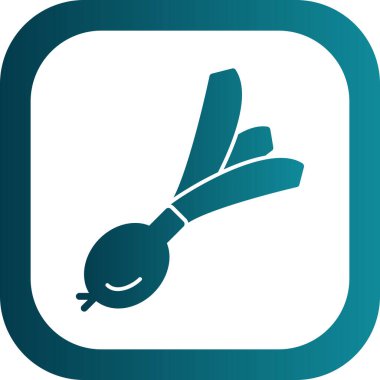 Pırasalı düz simge, vektör çizimi 