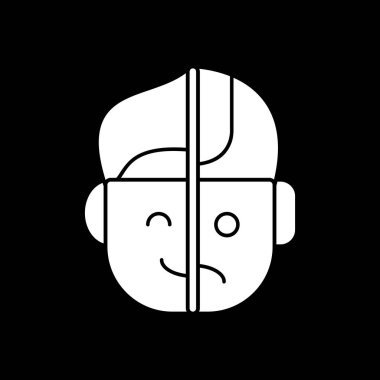 Avatar yüz simgesi, vektör illüstrasyon tasarımı