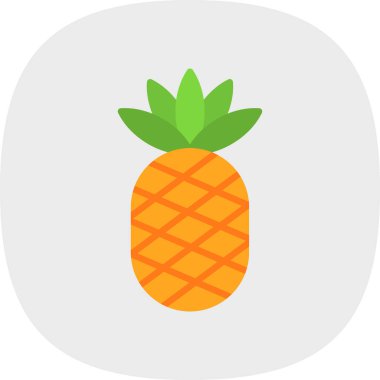 Ananas. Web simgesi basit illüstrasyon 