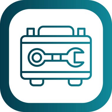 araç kutusu simgesi, vektör illüstrasyonu basit tasarım