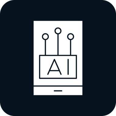 Yapay zeka vektör simgesi 