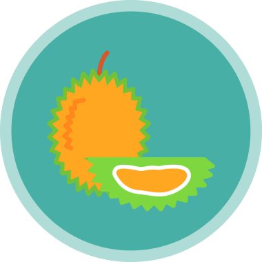 Durian meyvesi. Web simgesi vektör illüstrasyonu