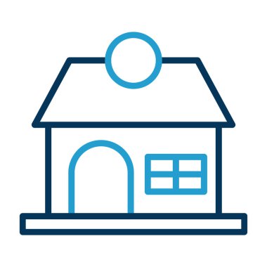 Ev. Web simgesi basit illüstrasyon 