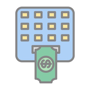 atm makine simgesi, vektör illüstrasyonu basit tasarım