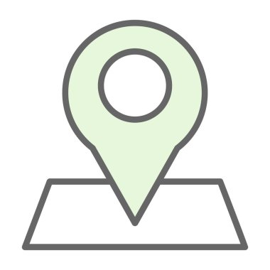 konum pin simgesi, vektör illüstrasyonu 