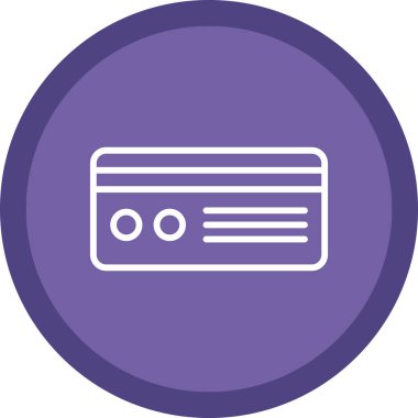 Kredi kartı simgesi, vektör illüstrasyonu basit tasarım