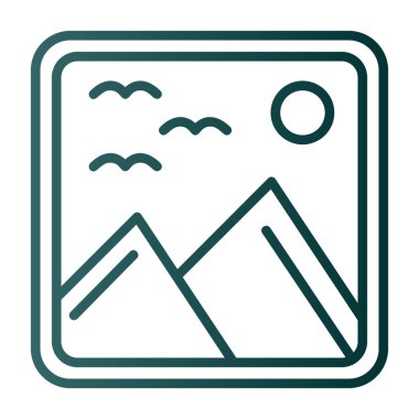 Bir plaj simgesinin vektör çizimi