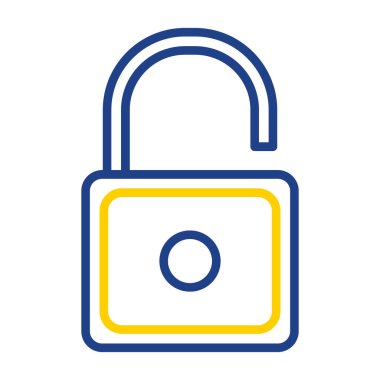 Ağ simgesinin kilidini aç basit illüstrasyon 