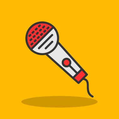 mikrofon simgesi vektör illüstrasyonu