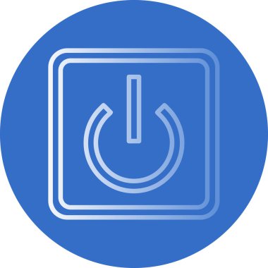 Güç Düğmesi simgesi, vektör illüstrasyonu 