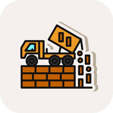 İnşaat ekipmanı tasarımı, vektör illüstrasyonu 10 grafik