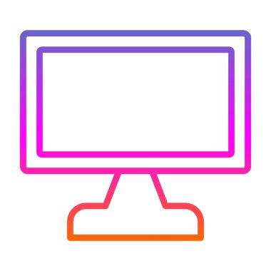 ekran simge vektör çizim 