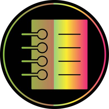 düz grafik not defteri vektör illüstrasyonuName