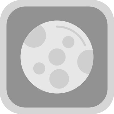 Ay simgesi, vektör illüstrasyonu basit tasarım