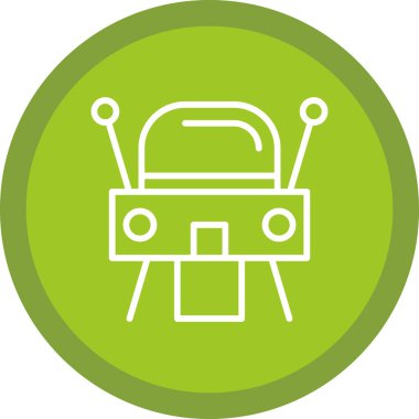 uzay gemisi kapsülü ikon vektör çizimi