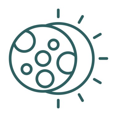 Güneş tutulması simgesinin vektör illüstrasyonu 