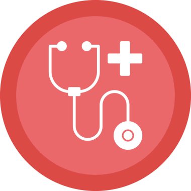steteskop düz simge, tıbbi ve sağlık ikonları 