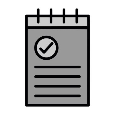 notepad simgesi, vektör illüstrasyonu basit tasarım