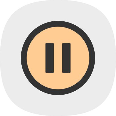 pause button. web simple illustration