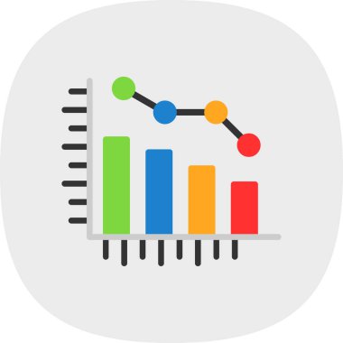 iş grafiği simgesi, vektör illüstrasyonu basit tasarım