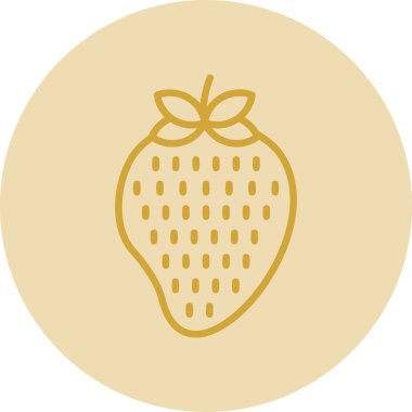 Çilek simgesi, vektör çizimi 