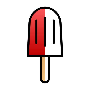 Dondurma. Web simgesi basit illüstrasyon