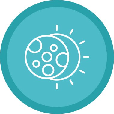 Güneş tutulması simgesinin vektör illüstrasyonu 