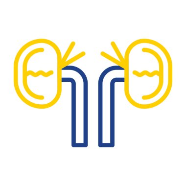 Vektör illüstrasyonu, Böbrekler Tıbbi simgesi 