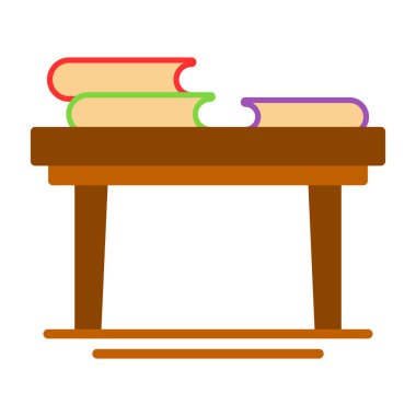 Kitap Tablosu simgesi, vektör illüstrasyonu 