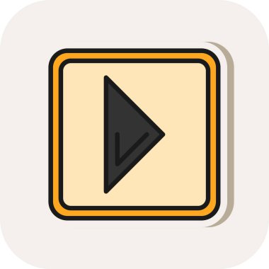 Ok Başlığı Sağ simge vektör çizimi