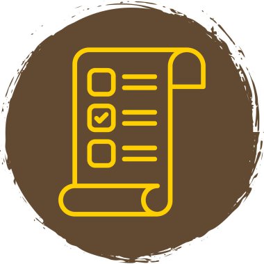 Kontrol listesi. Web simgesi basit illüstrasyon