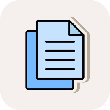 Belge. Web simgesi basit illüstrasyon 