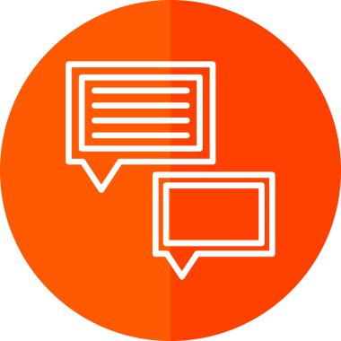 Konuşma baloncukları simgesi, vektör illüstrasyonu