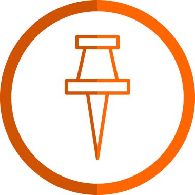 Bir Push iğnesinin vektör simgesi