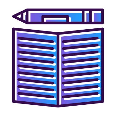 Kitap. Web simgesi basit illüstrasyon