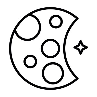 Ay simgesi, vektör illüstrasyonu basit tasarım