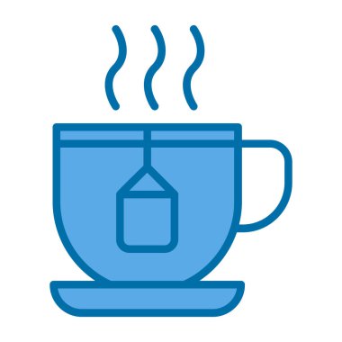 Fincan çay poşeti simge vektör çizim ile