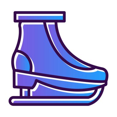 Buz pateni ikonu. Basit vektör illüstrasyonu